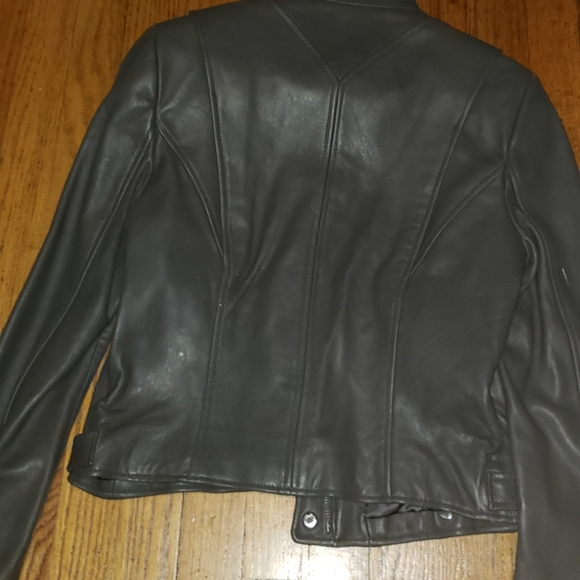 Calvin Klein Leather Moto Jacket - Picture 4 of 4
